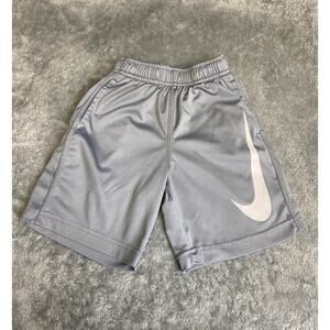Nike Toddler Boys Gray Dri Fit Shorts With White Nike Swoosh Size 3T